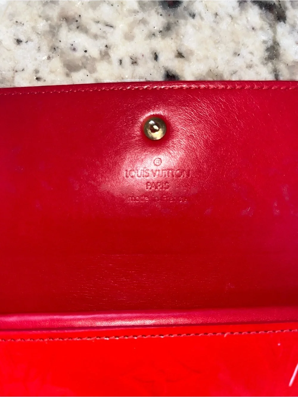 Louis Vuitton Red Patent Monogram Continental Wallet